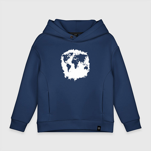Детское худи оверсайз Тень Земли / Тёмно-синий – фото 1