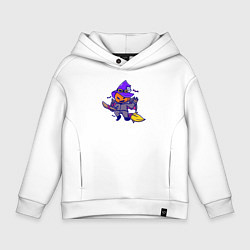Толстовка оверсайз детская Полёт ведьмы, цвет: белый