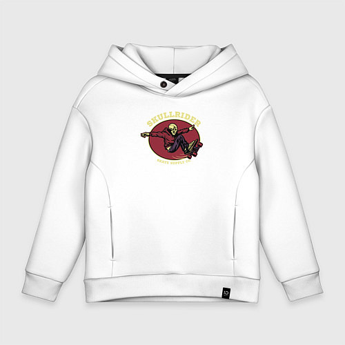 Детское худи оверсайз Skullrider / Белый – фото 1