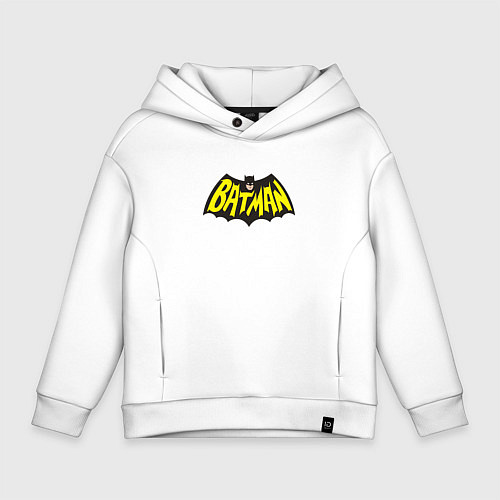 Детское худи оверсайз Batman old classic / Белый – фото 1