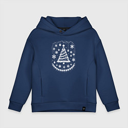 Детское худи оверсайз Зимняя новогодняя сказка