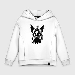 Детское худи оверсайз Черный рыцарь с крыльями