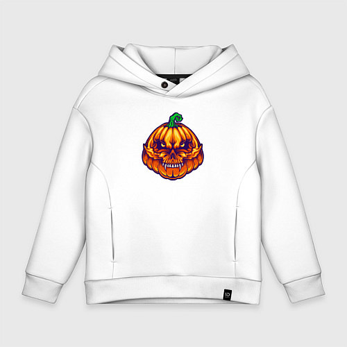 Детское худи оверсайз Ghost pumpkin / Белый – фото 1