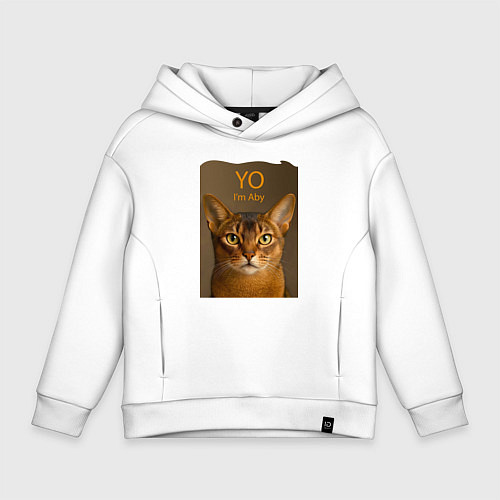 Детское худи оверсайз Im an Abyssinian / Белый – фото 1
