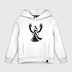 Толстовка оверсайз детская Тёмная грация, цвет: белый