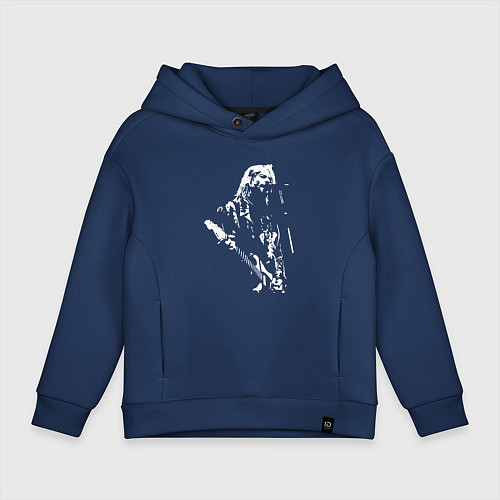 Детское худи оверсайз Cobain rock / Тёмно-синий – фото 1