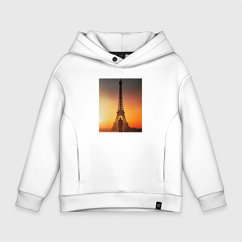 Детское худи оверсайз Джон Уик в Париже / Белый – фото 1