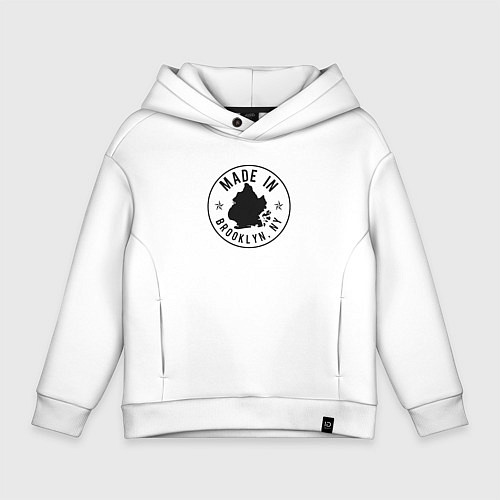 Детское худи оверсайз Сделано в Бруклине / Белый – фото 1