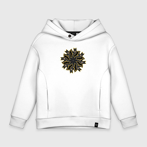 Детское худи оверсайз Калейдоскоп Бэтмена / Белый – фото 1