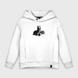 Толстовка оверсайз детская Чернильный Бэтмен, цвет: белый