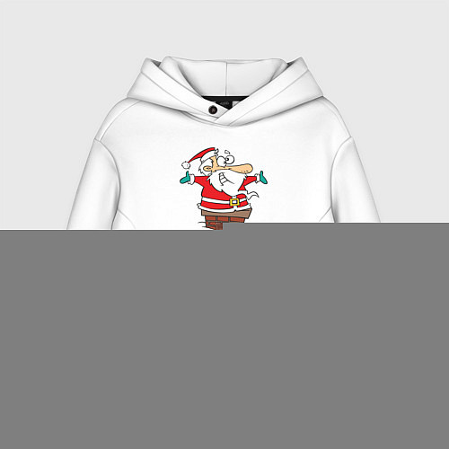 Детское худи оверсайз С Новым годом, братуня / Белый – фото 1