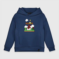 Толстовка оверсайз детская Deadpool Mario, цвет: тёмно-синий