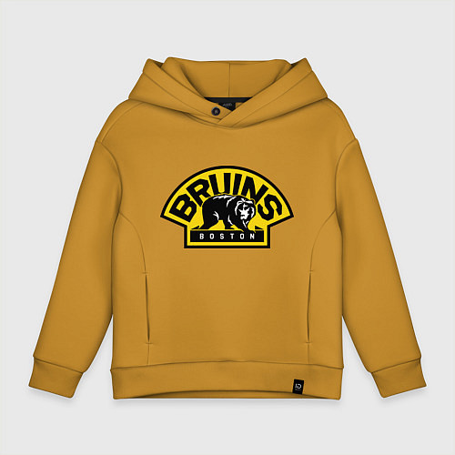 Детское худи оверсайз HC Boston Bruins Label / Горчичный – фото 1