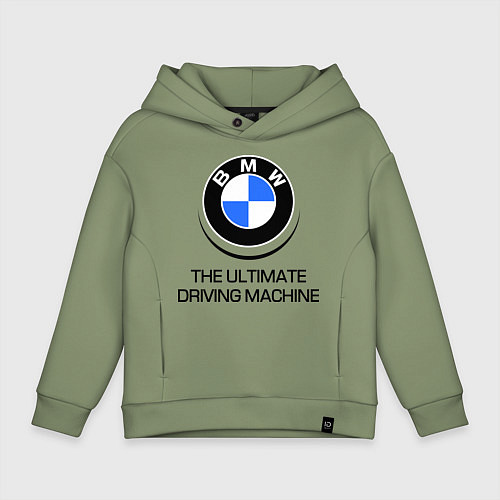 Детское худи оверсайз BMW Driving Machine / Авокадо – фото 1