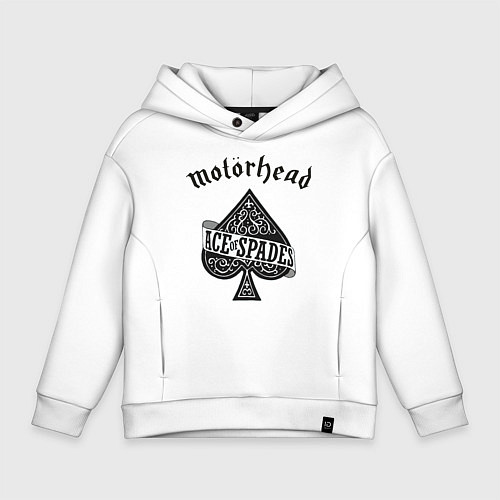 Детское худи оверсайз Motorhead: Ace of spades / Белый – фото 1