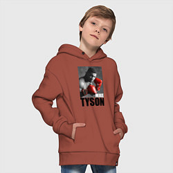 Толстовка оверсайз детская Mike Tyson, цвет: кирпичный — фото 2