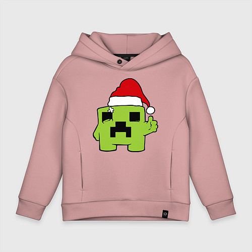 Детское худи оверсайз Minecraft: New Year / Пыльно-розовый – фото 1