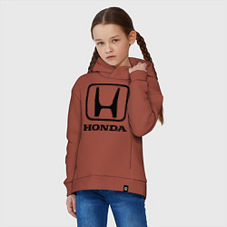 Толстовка оверсайз детская Honda logo, цвет: кирпичный — фото 2