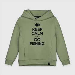 Детское худи оверсайз Keep Calm & Go fishing