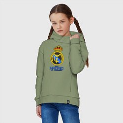 Толстовка оверсайз детская Real Madrid, цвет: авокадо — фото 2