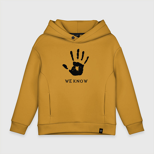 Детское худи оверсайз We know / Горчичный – фото 1