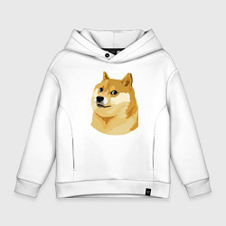 Толстовка оверсайз детская Doge, цвет: белый