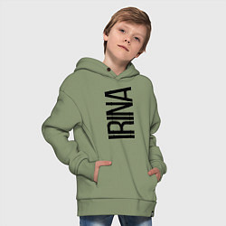Толстовка оверсайз детская Ирина, цвет: авокадо — фото 2