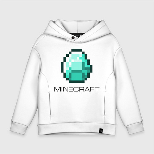 Детское худи оверсайз Minecraft Diamond / Белый – фото 1