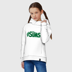 Толстовка оверсайз детская Sims, цвет: белый — фото 2