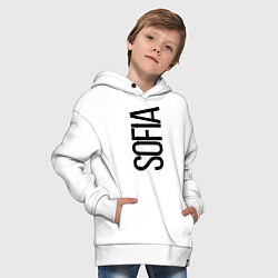 Толстовка оверсайз детская София, цвет: белый — фото 2