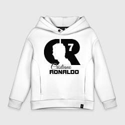 Толстовка оверсайз детская CR Ronaldo 07, цвет: белый