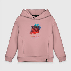 Толстовка оверсайз детская Dota 2 Shadows, цвет: пыльно-розовый