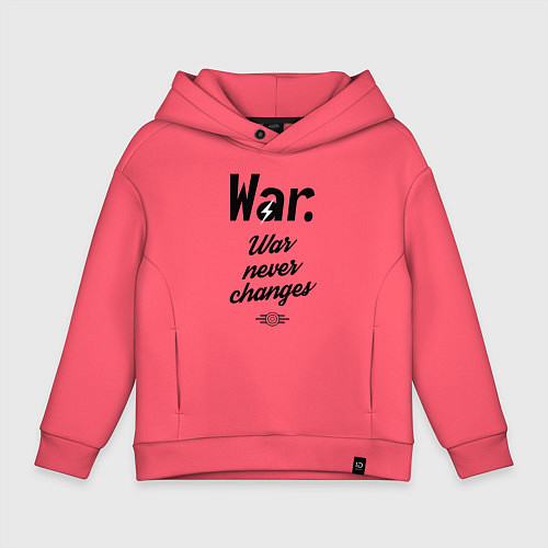 Детское худи оверсайз War never changes / Коралловый – фото 1