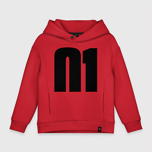 Детское худи оверсайз Миша 01 / Красный – фото 1