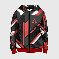 Толстовка на молнии детская CS:GO Cyrex Pattern, цвет: 3D-красный