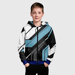 Толстовка на молнии детская Vulcan 2 0 - Вулкан, цвет: 3D-синий — фото 2