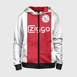 Толстовка на молнии детская Ajax FC: Ziggo, цвет: 3D-черный