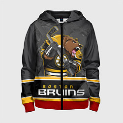 Толстовка на молнии детская Boston Bruins, цвет: 3D-красный