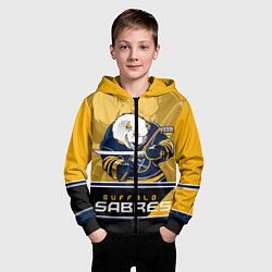 Толстовка на молнии детская Buffalo Sabres, цвет: 3D-черный — фото 2