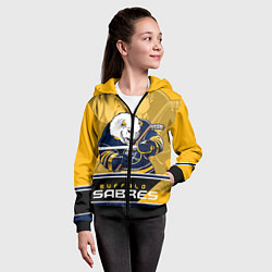 Толстовка на молнии детская Buffalo Sabres, цвет: 3D-черный — фото 2