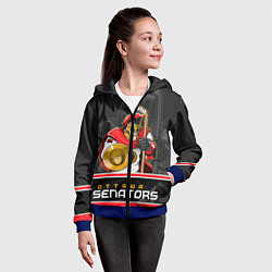 Толстовка на молнии детская Ottawa Senators, цвет: 3D-синий — фото 2