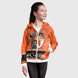 Толстовка на молнии детская Philadelphia Flyers, цвет: 3D-белый — фото 2