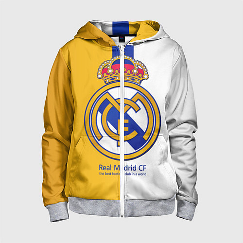 Детская толстовка на молнии Real Madrid CF / 3D-Меланж – фото 1