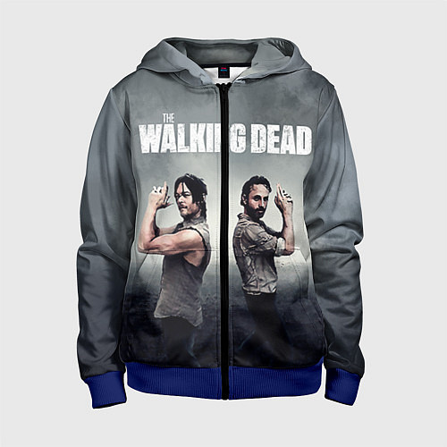 Детская толстовка на молнии Walking Duet / 3D-Синий – фото 1