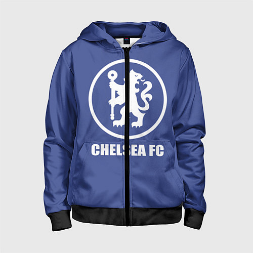 Детская толстовка на молнии Chelsea FC / 3D-Черный – фото 1