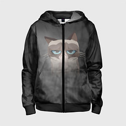 Детская толстовка на молнии Grumpy Cat