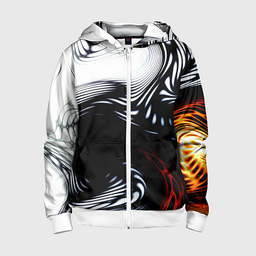 Детская толстовка на молнии Abrupt / 3D-Белый – фото 1