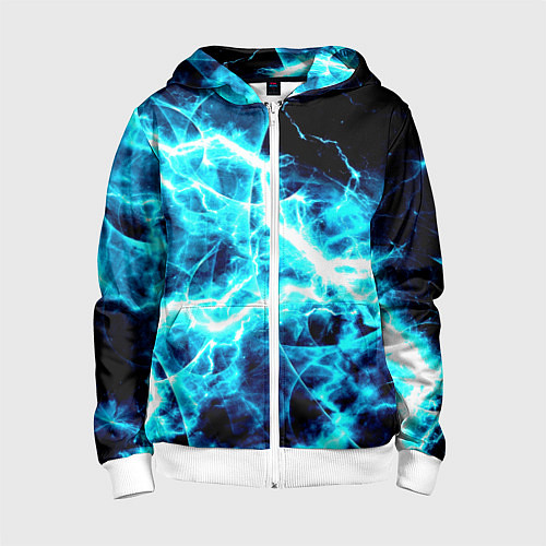 Детская толстовка на молнии Energy / 3D-Белый – фото 1