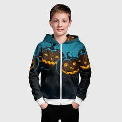 Толстовка на молнии детская Halloween3, цвет: 3D-белый — фото 2