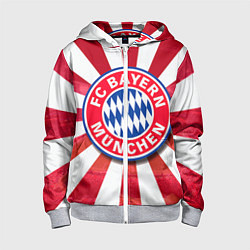 Толстовка на молнии детская FC Bayern, цвет: 3D-меланж